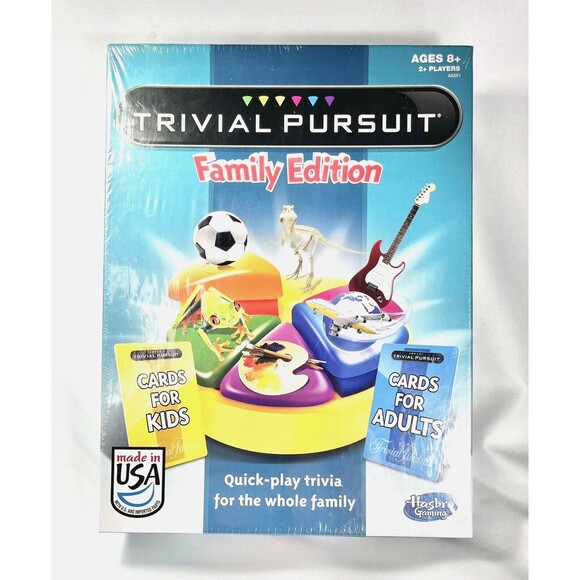 Trivial Pursuit Family Edition Board Game Trivia Quick Play Version 2013 Hasbro - Picture 1 of 11